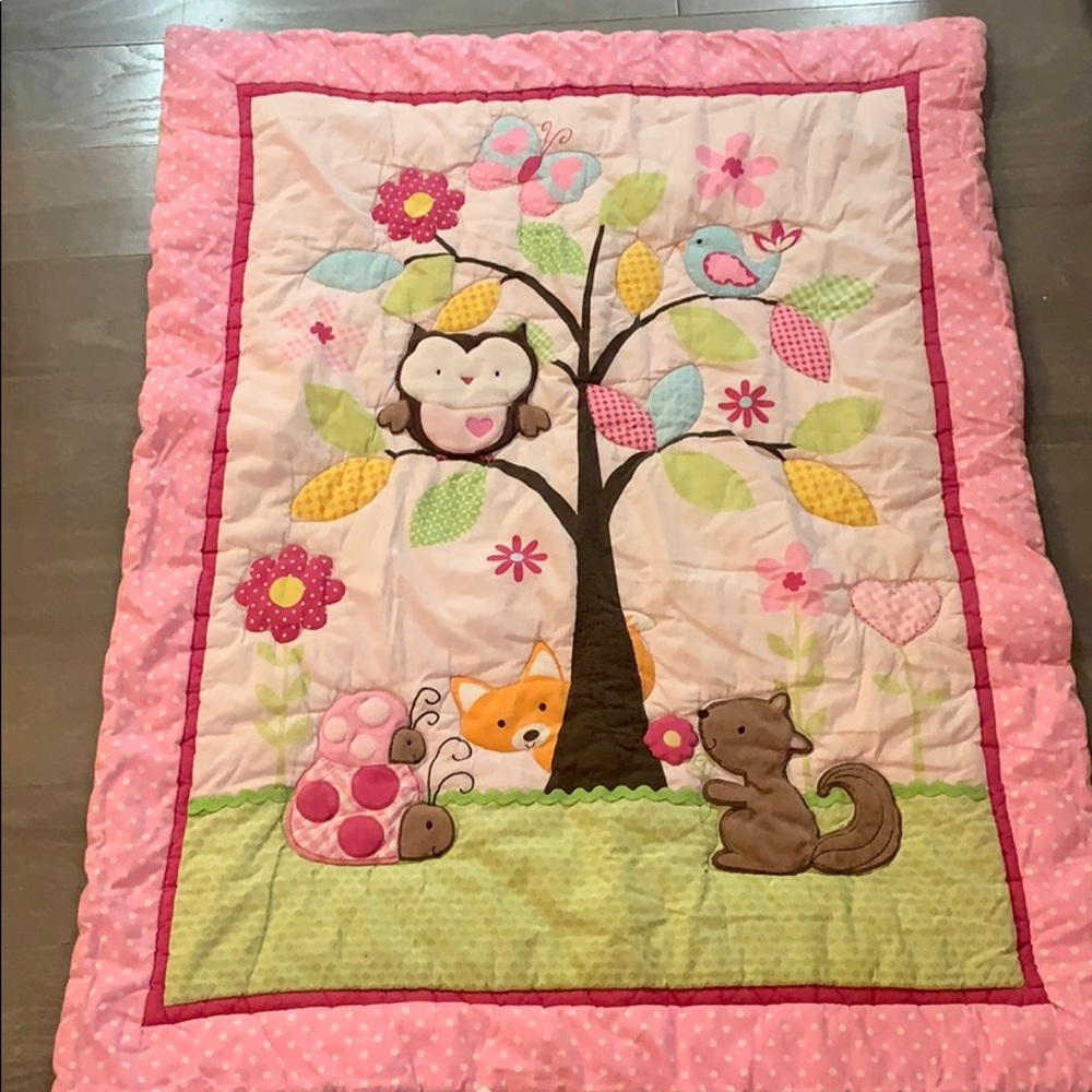 baby quilt blanket primitive vintage style - Picture 2 of 3